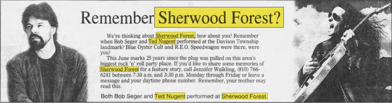 Sherwood Forest - May 23 1999 Article